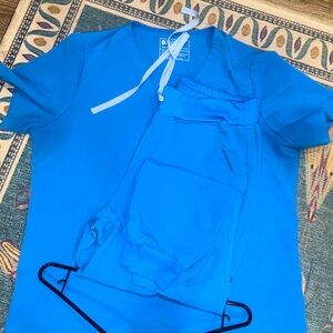 Figs Scrub Set Capri Blue